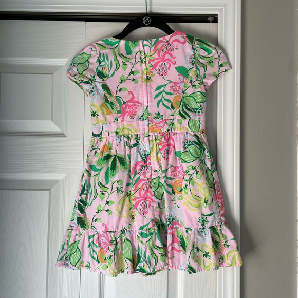 Lilly Pulitzer Girls Alexandra Cotton Dress Multi Via Amore Spritzer - Picture 7 of 10